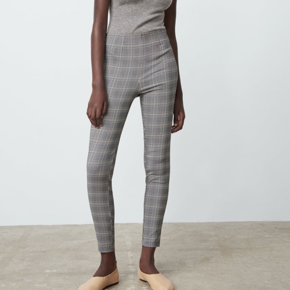 ZARA BNWT Plaid Leggings - Picture 9 of 9